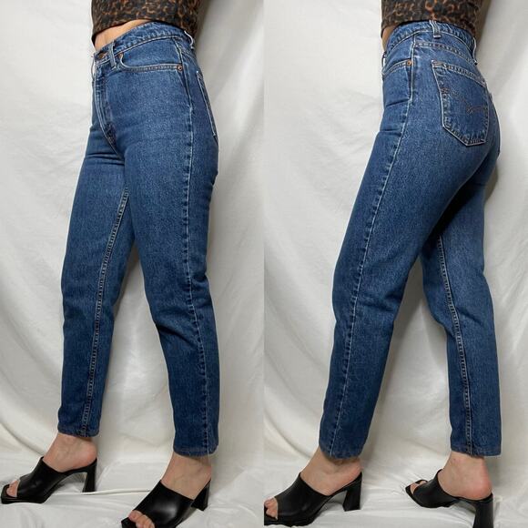 Vintage Levi's 512 mom jeans high rise waist wedgie fit slim tapered leg USA 26 - Picture 13 of 17